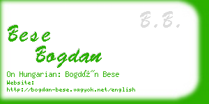 bese bogdan business card